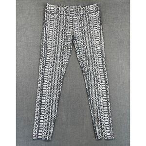 Under Armour Compression Leggings Women XL‎ Black White Snakeskin Print HeatGear